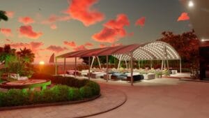 Pergola Otomatik açılır kapanır tente