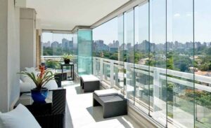 Kelebek Askılı Eşiksiz Cam Balkon