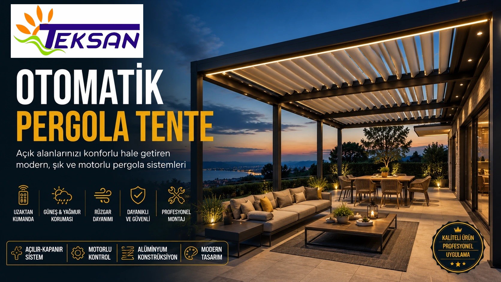Otomatik Açılır Kapanır Tente