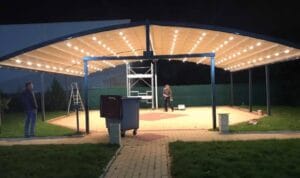 kumandalı led ışıklı tente